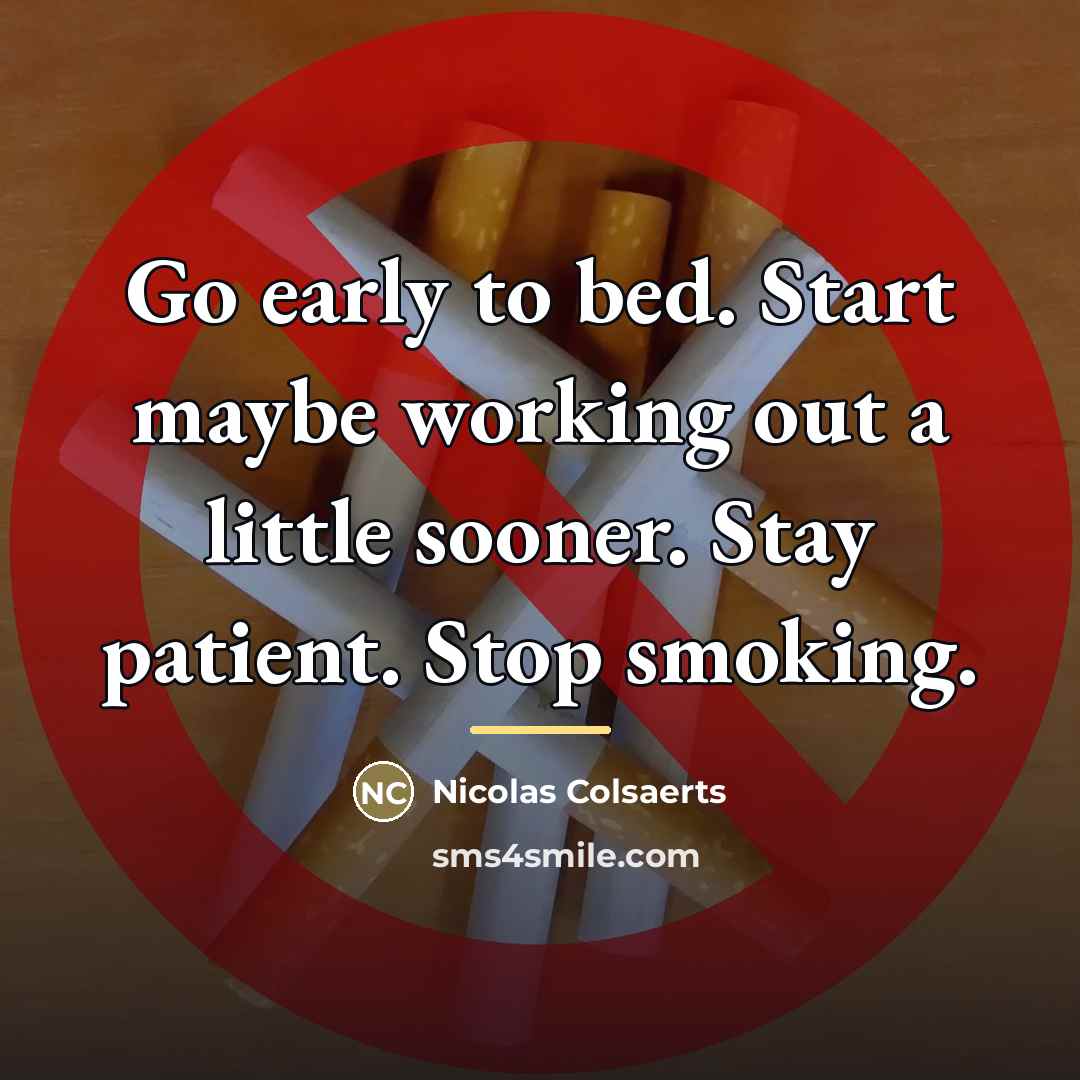 “Go early to bed. Start maybe working out a little…” quote by Nicolas Colsaerts