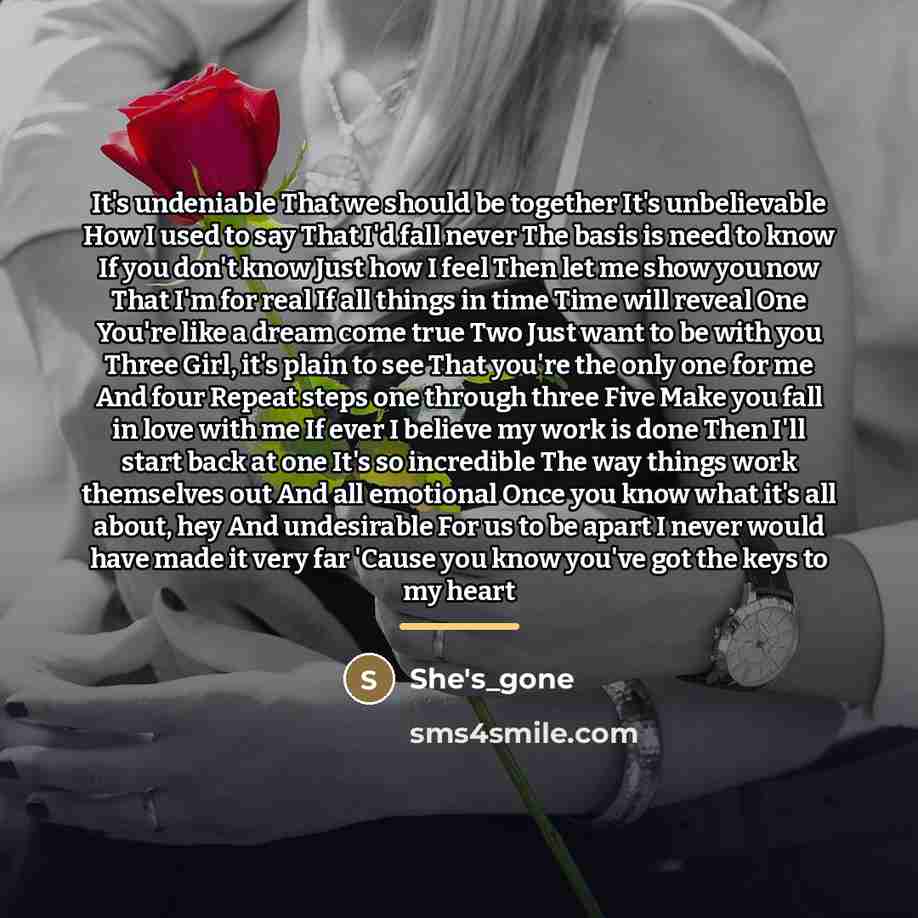 “It's undeniable That we should be together It's unbelievable How…” quote by She's_gone