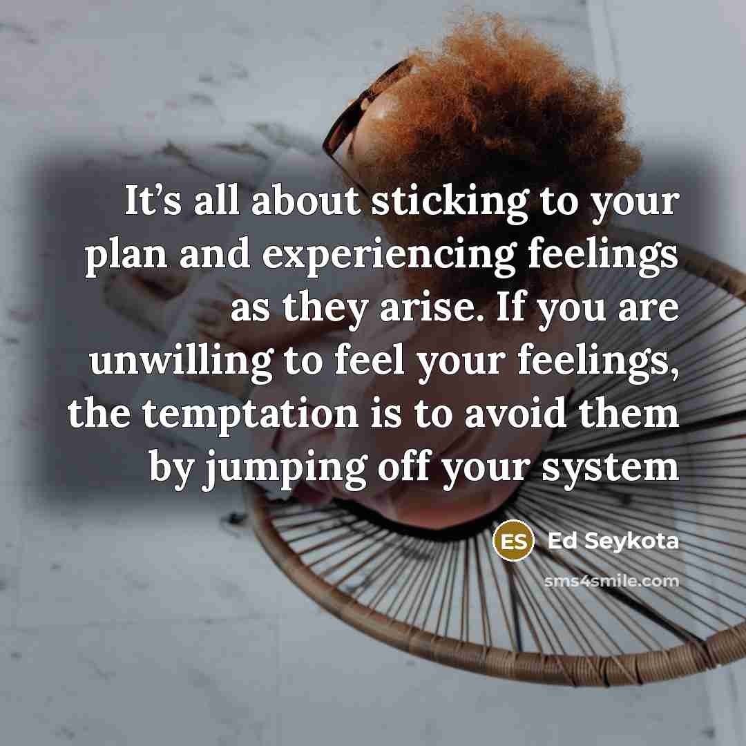 “It’s all about sticking to your plan and experiencing feelings…” quote by Ed Seykota