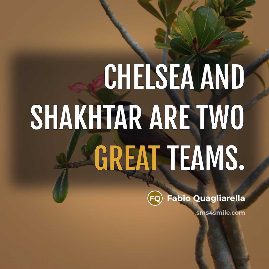 “Chelsea and Shakhtar are two great teams.…” quote by Fabio Quagliarella