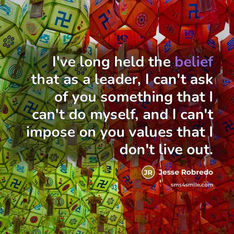 “I've long held the belief that as a leader, I…” quote by Jesse Robredo