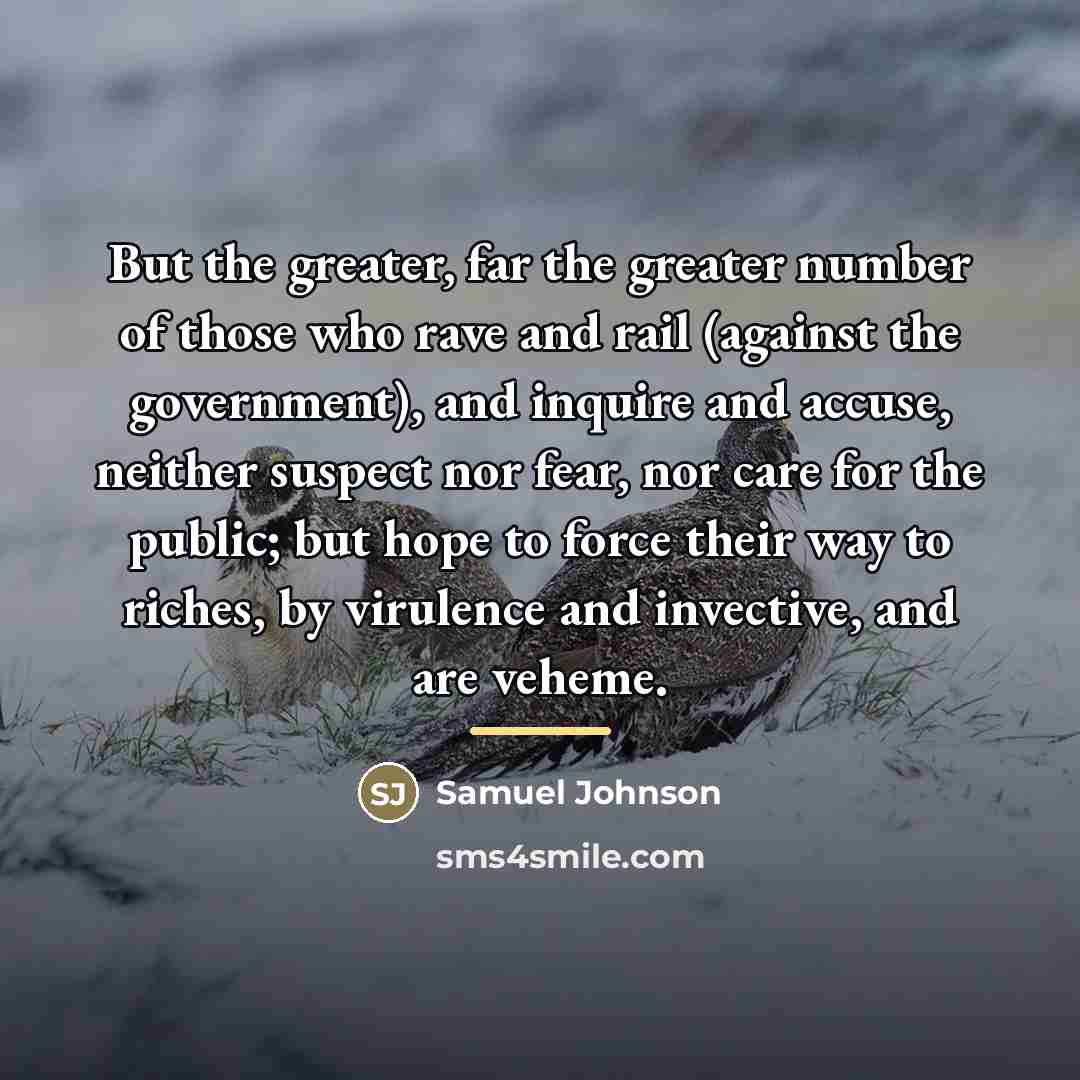 “But the greater, far the greater number of those who…” quote by Samuel Johnson