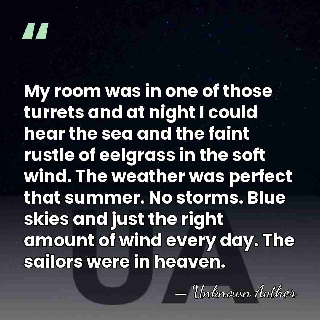 My room was in one of those turrets and at night I&hellip; - Katherine Page
