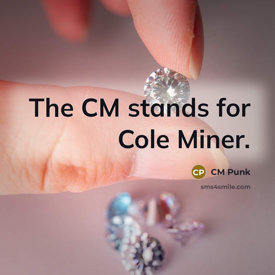 “The CM stands for Cole Miner.” quote by CM Punk
