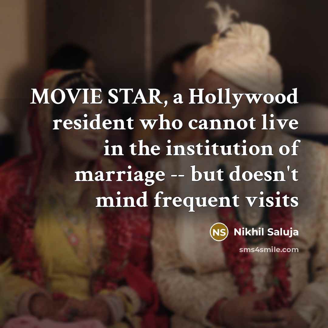 “MOVIE STAR, a Hollywood resident who cannot live in the…” quote by Nikhil Saluja