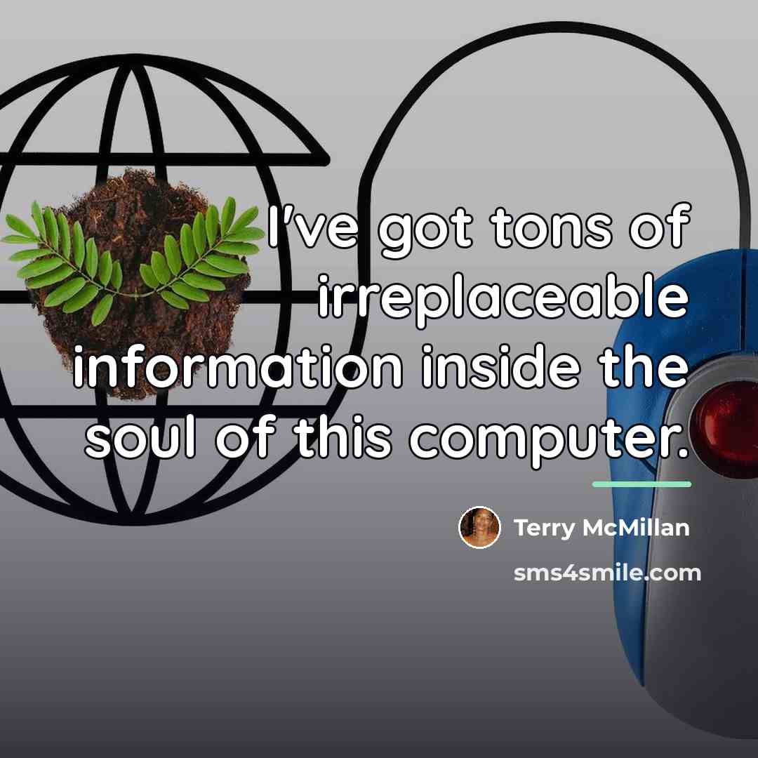 “I've got tons of irreplaceable information inside the soul of…” quote by Terry McMillan