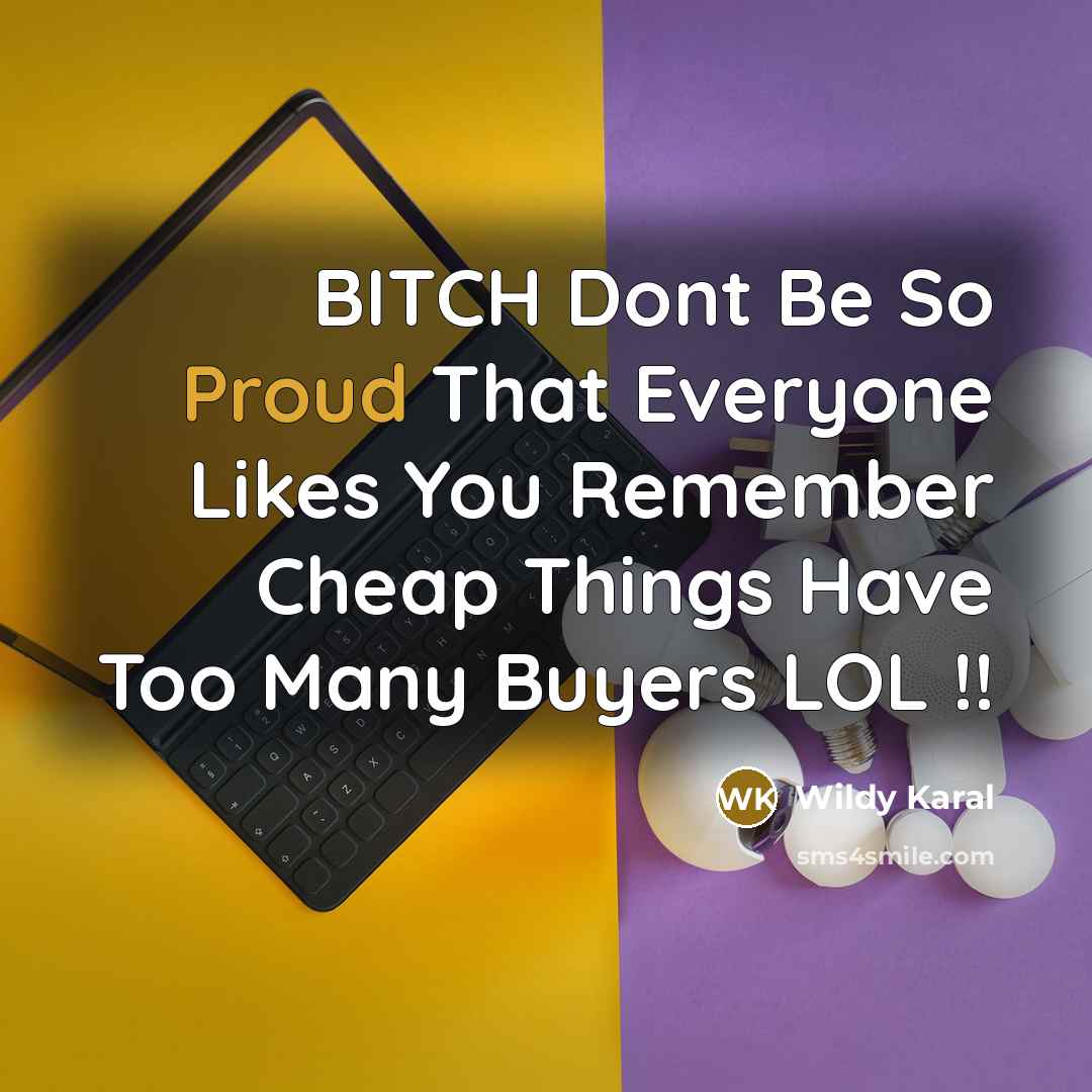 “BITCH Dont Be So Proud That Everyone Likes You Remember…” quote by Wildy Karal