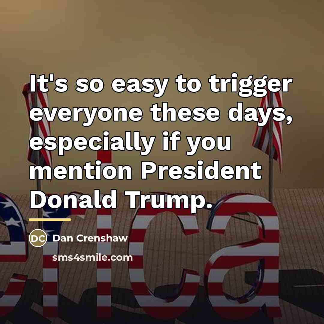 “It's so easy to trigger everyone these days, especially if…” quote by Dan Crenshaw