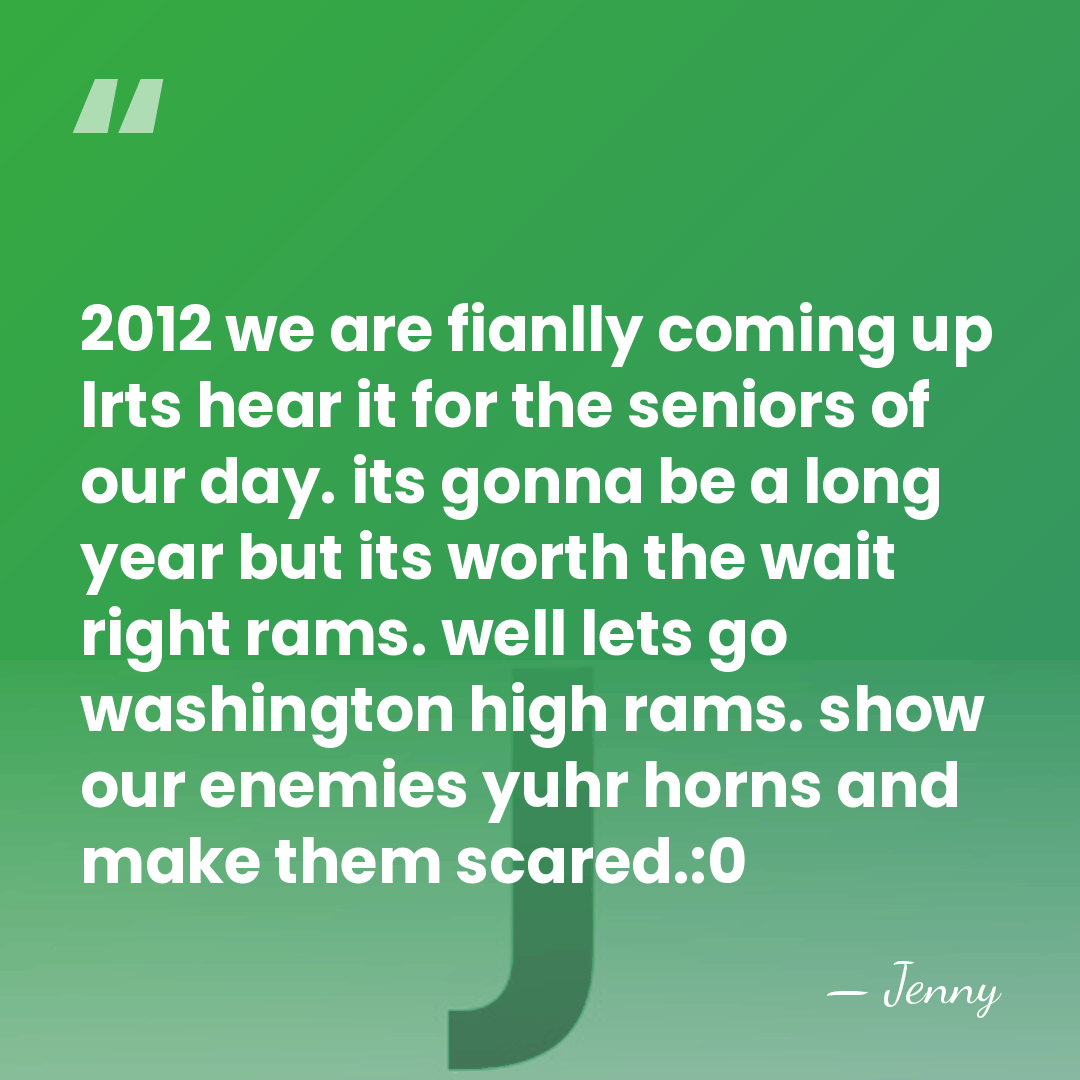 2012 we are fianlly coming up lrts hear it for the seniors&hellip; - Jenny