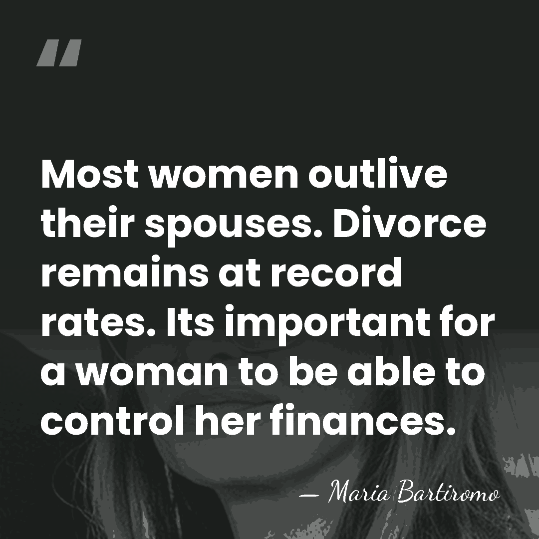 Most women outlive their spouses. Divorce remains at record rates. Its important&hellip; - Maria Bartiromo