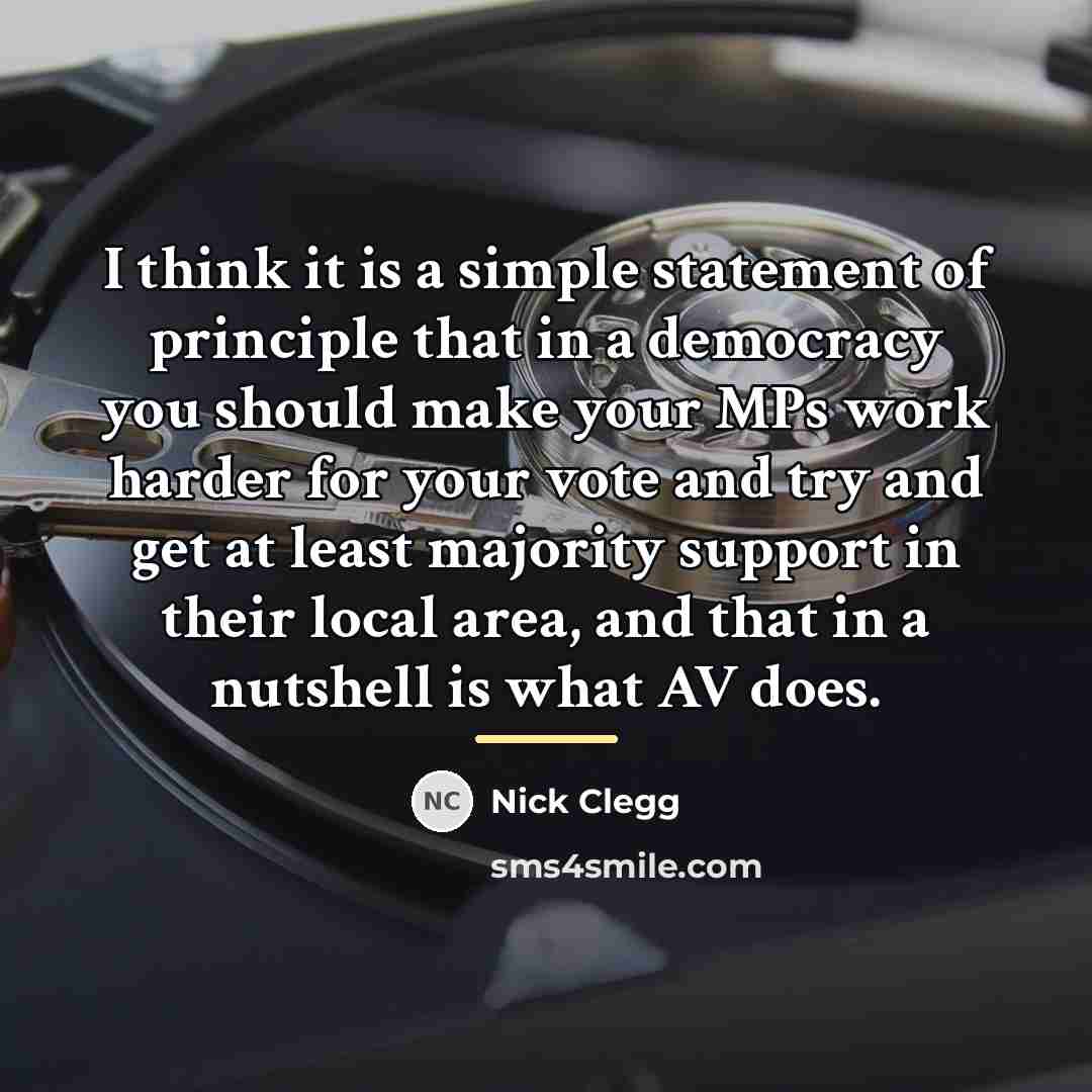 “I think it is a simple statement of principle that…” quote by Nick Clegg