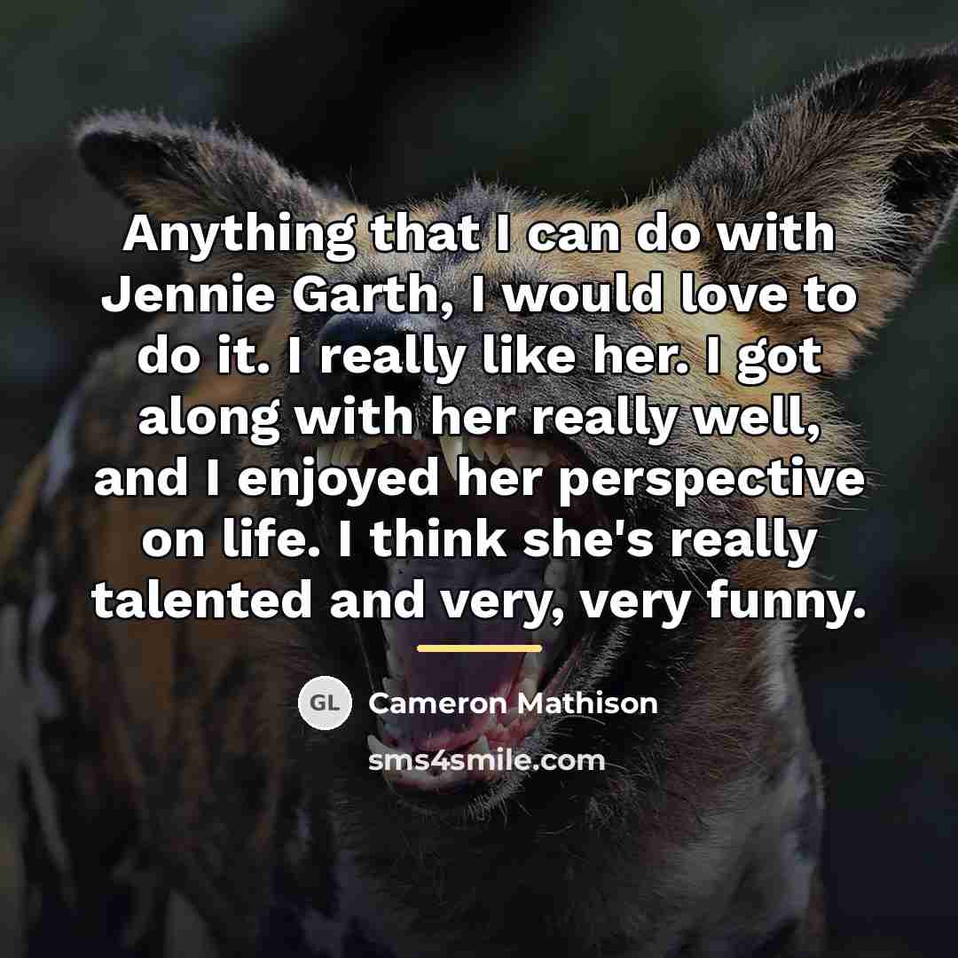 “Anything that I can do with Jennie Garth, I would…” quote by Cameron Mathison