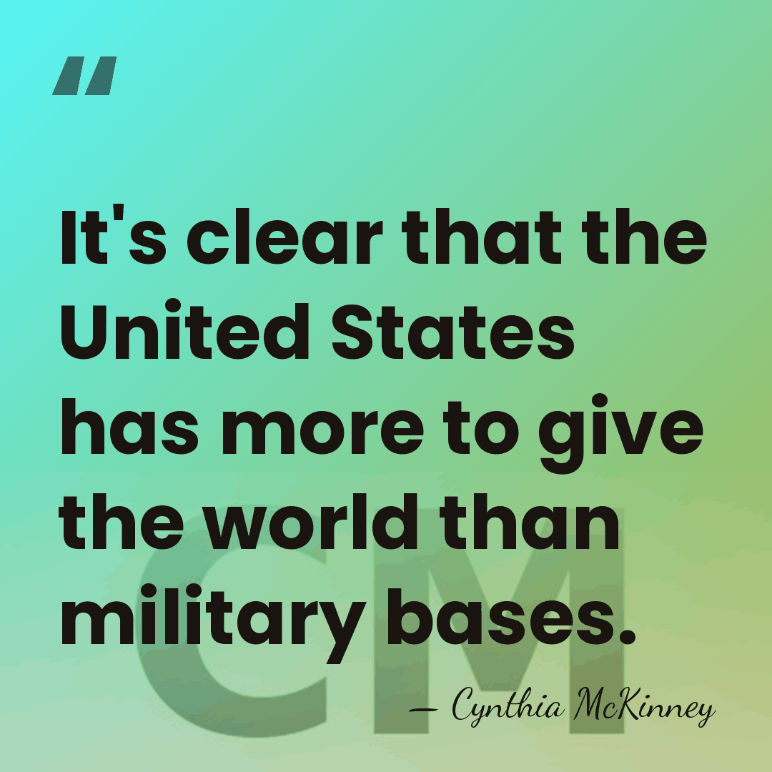 It's clear that the United States has more to give the world&hellip; - Cynthia McKinney