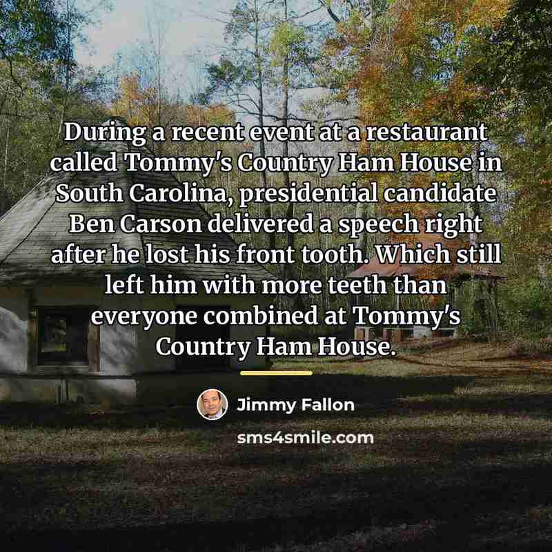 “During a recent event at a restaurant called Tommy's Country…” quote by Jimmy Fallon