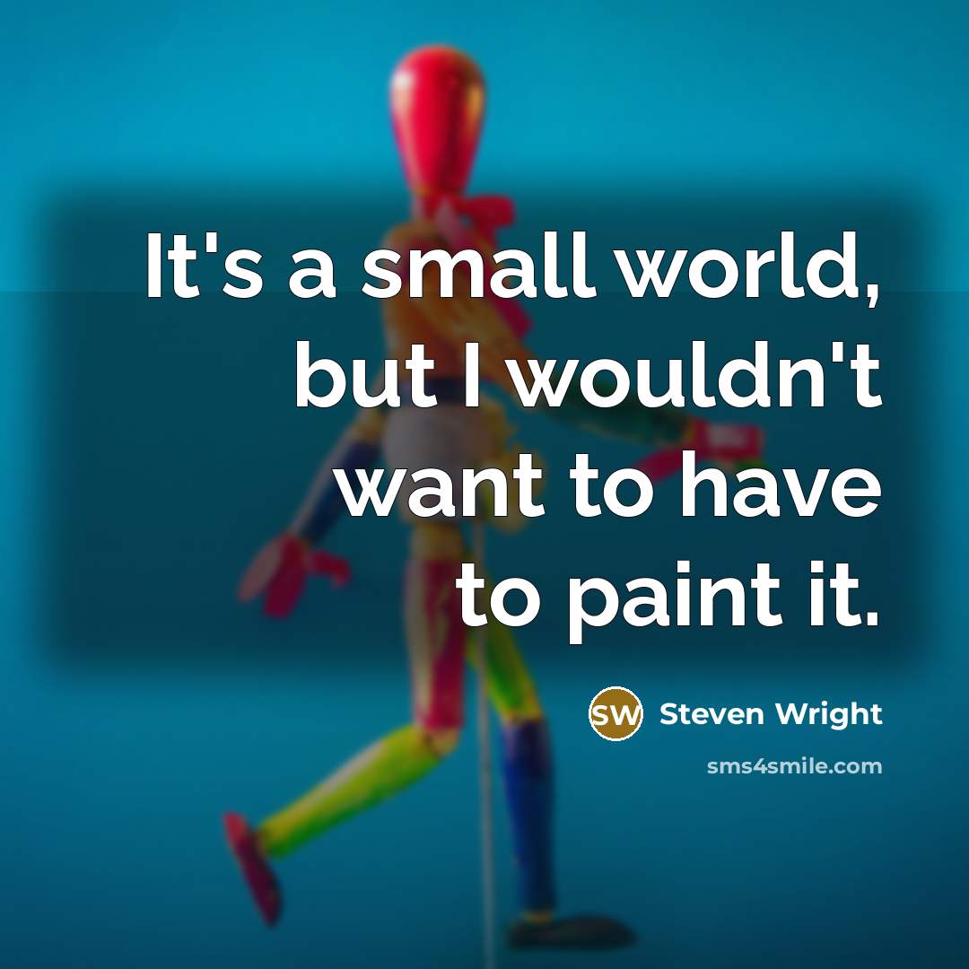 “It's a small world, but I wouldn't want to have…” quote by Steven Wright