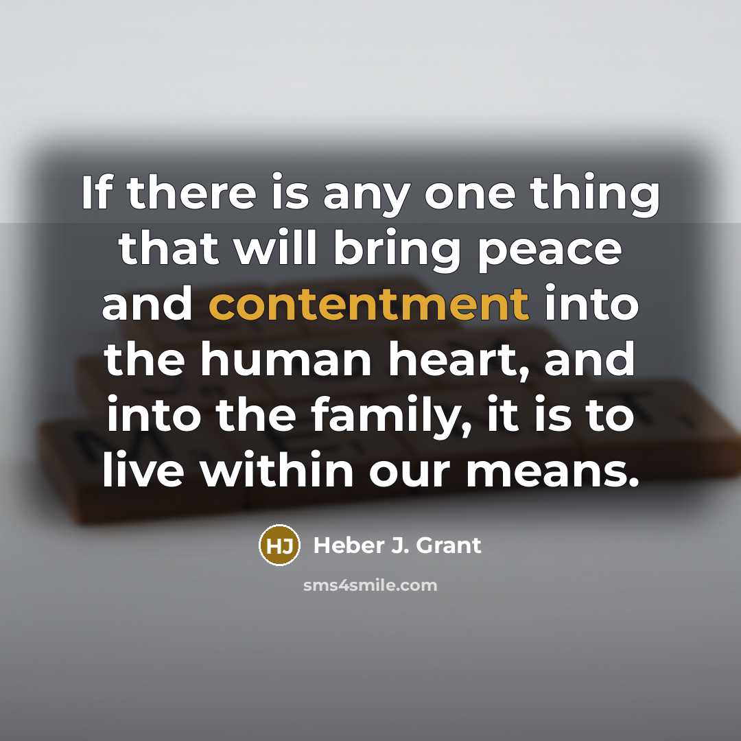 “If there is any one thing that will bring peace…” quote by Heber J. Grant