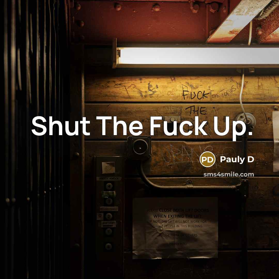 “Shut The Fuck Up.…” quote by Pauly D