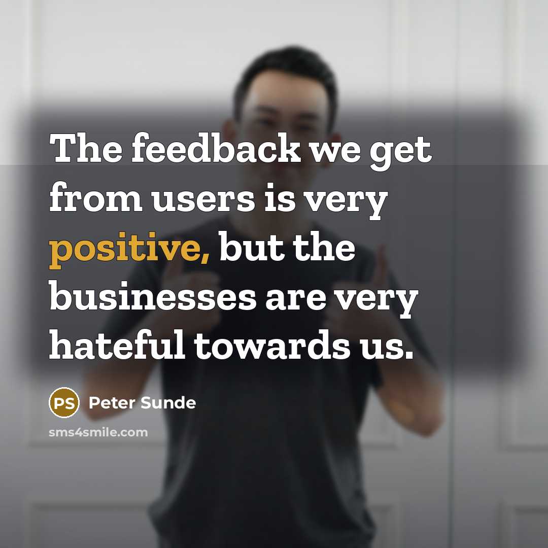 “The feedback we get from users is very positive, but…” quote by Peter Sunde