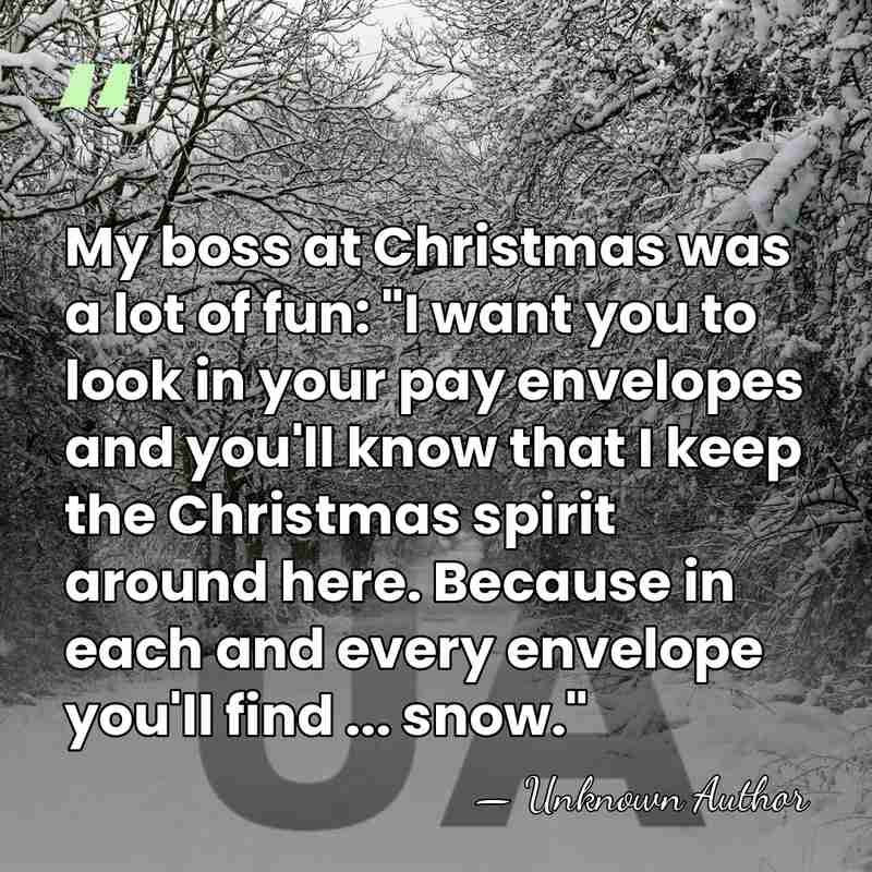 My boss at Christmas was a lot of fun: "I want you&hellip; - Unknown Author