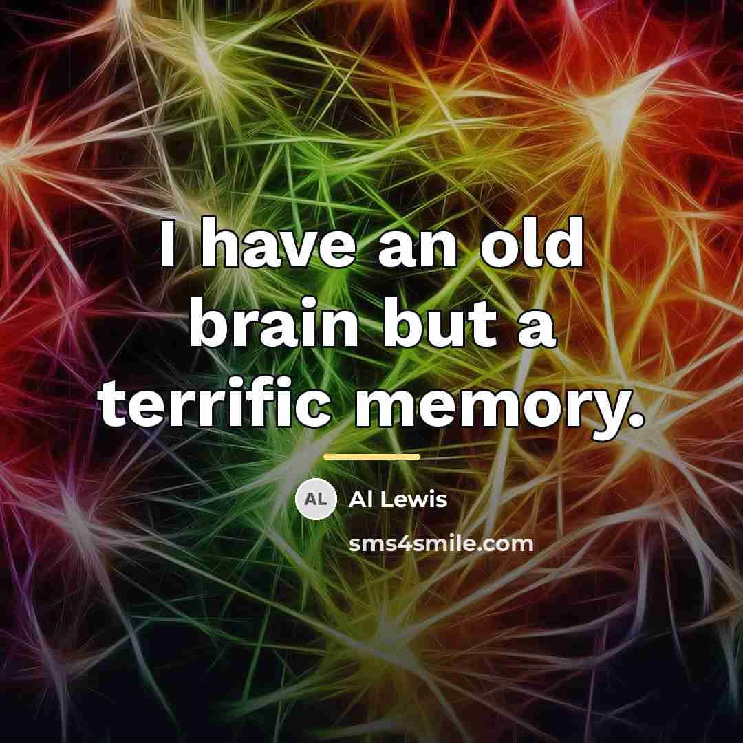 “I have an old brain but a terrific memory.…” quote by Al Lewis
