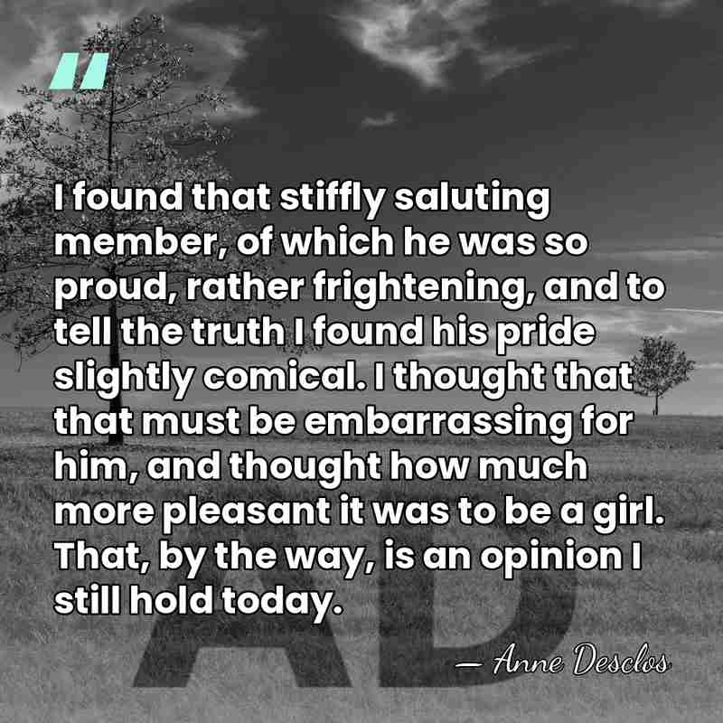 I found that stiffly saluting member, of which he was so proud,&hellip; - Anne Desclos