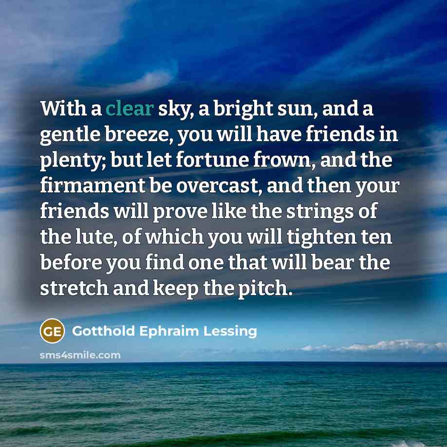 “With a clear sky, a bright sun, and a gentle…” quote by Gotthold Ephraim Lessing