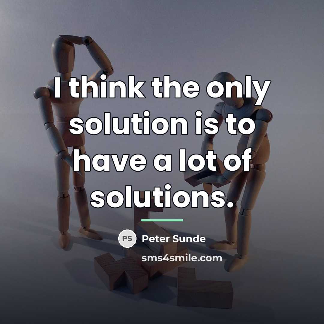 “I think the only solution is to have a lot…” quote by Peter Sunde