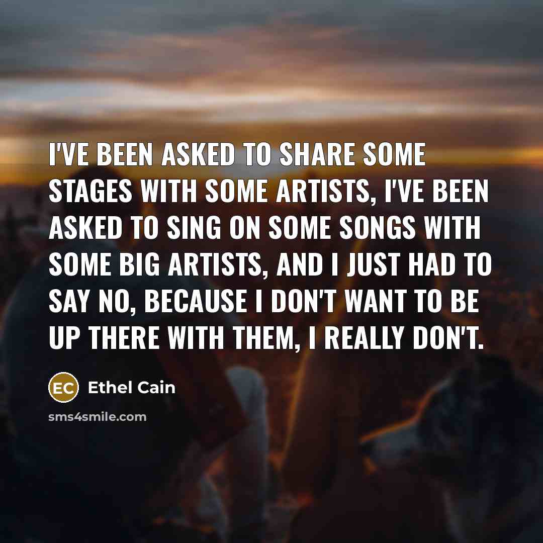 “I've been asked to share some stages with some artists,…” quote by Ethel Cain
