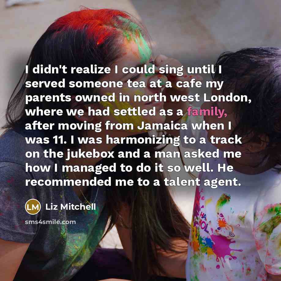 “I didn't realize I could sing until I served someone…” quote by Liz Mitchell