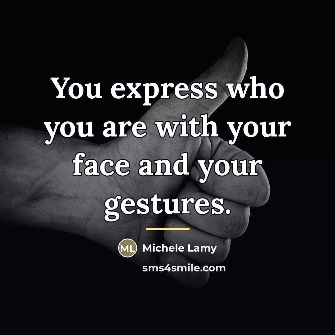 “You express who you are with your face and your…” quote by Michele Lamy