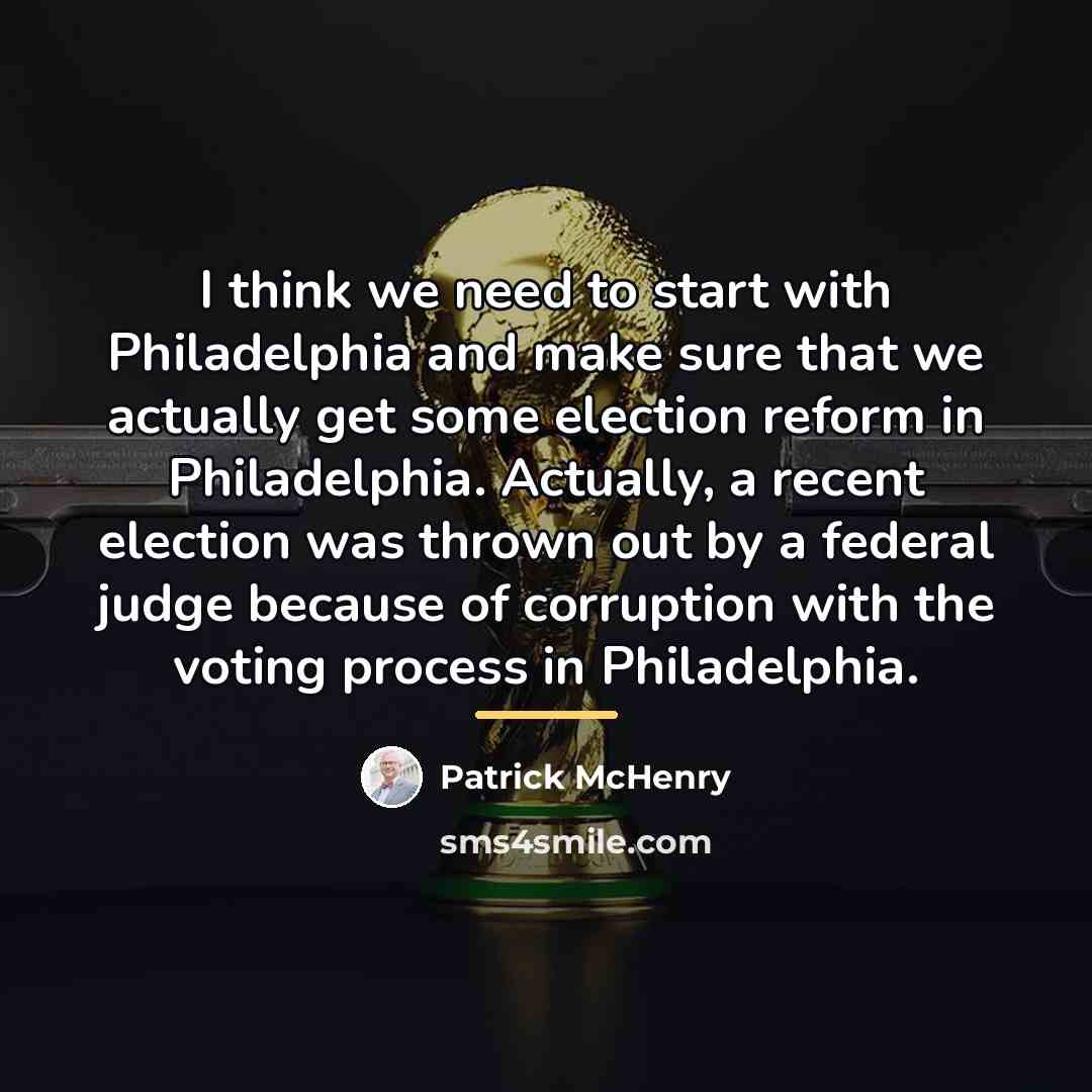 “I think we need to start with Philadelphia and make…” quote by Patrick McHenry