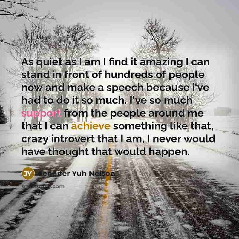 “As quiet as I am I find it amazing I…” quote by Jennifer Yuh Nelson