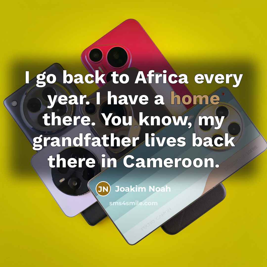 “I go back to Africa every year. I have a…” quote by Joakim Noah