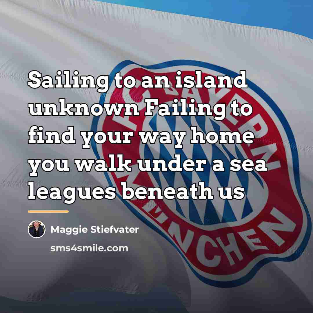 “Sailing to an island unknown Failing to find your way…” quote by Maggie Stiefvater