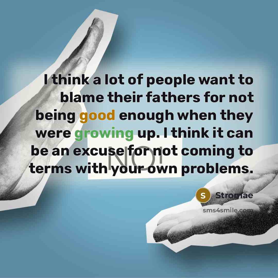 “I think a lot of people want to blame their…” quote by Stromae