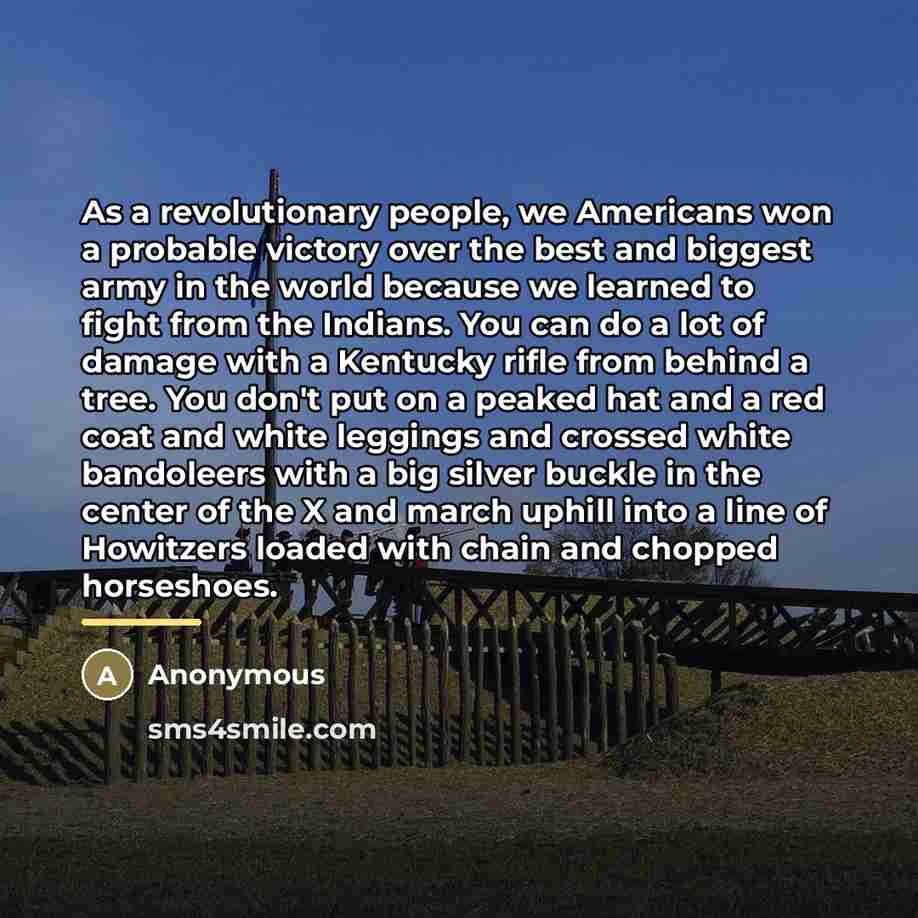 “As a revolutionary people, we Americans won a probable victory…” quote by Anonymous
