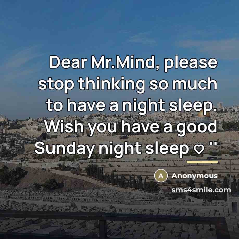 “Dear Mr.Mind, please stop thinking so much to have a…” quote by Anonymous