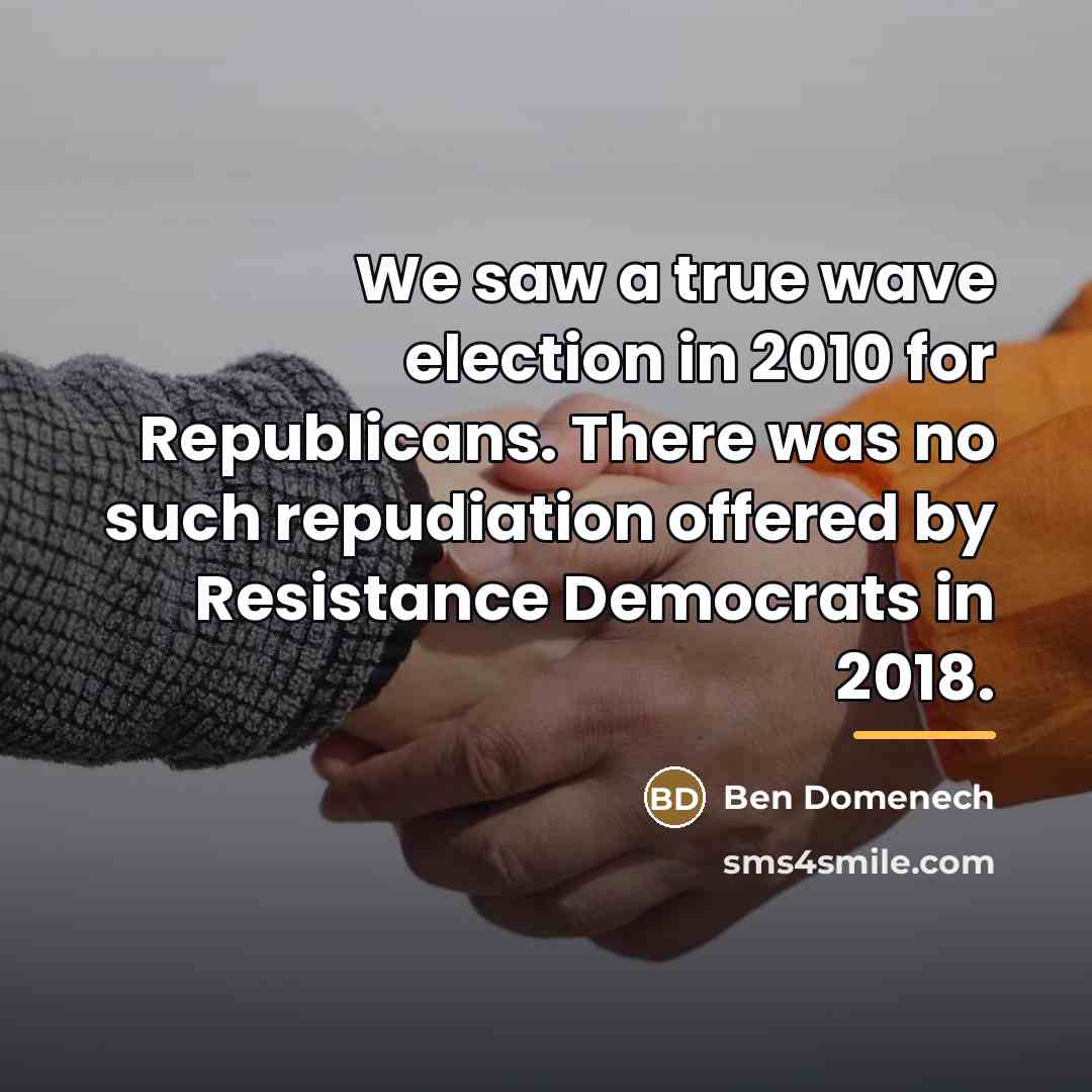 “We saw a true wave election in 2010 for Republicans.…” quote by Ben Domenech