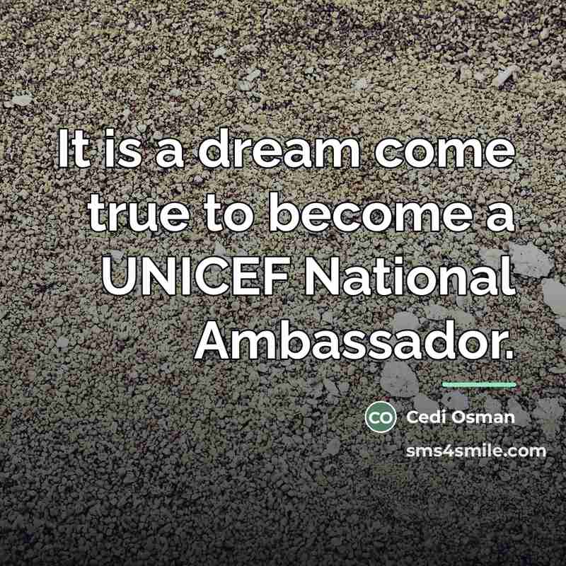 “It is a dream come true to become a UNICEF…” quote by Cedi Osman