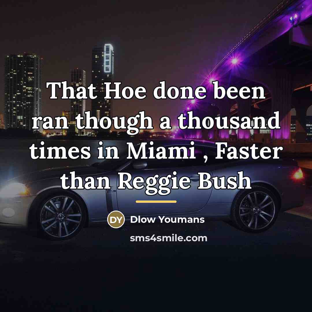 “That Hoe done been ran though a thousand times in…” quote by Dlow Youmans