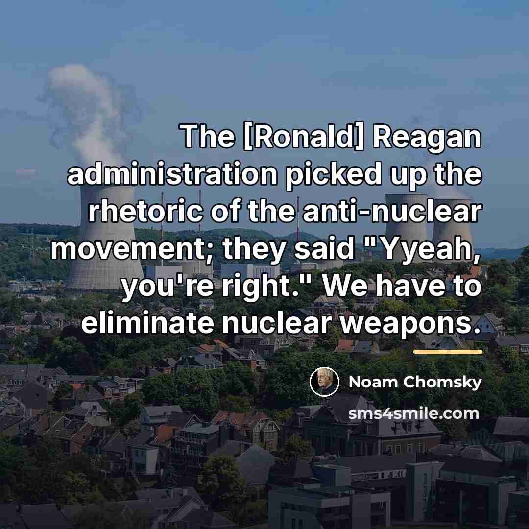 “The [Ronald] Reagan administration picked up the rhetoric of the…” quote by Noam Chomsky