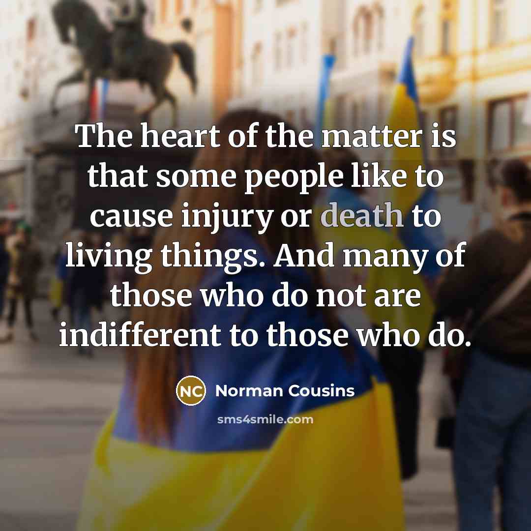 “The heart of the matter is that some people like…” quote by Norman Cousins