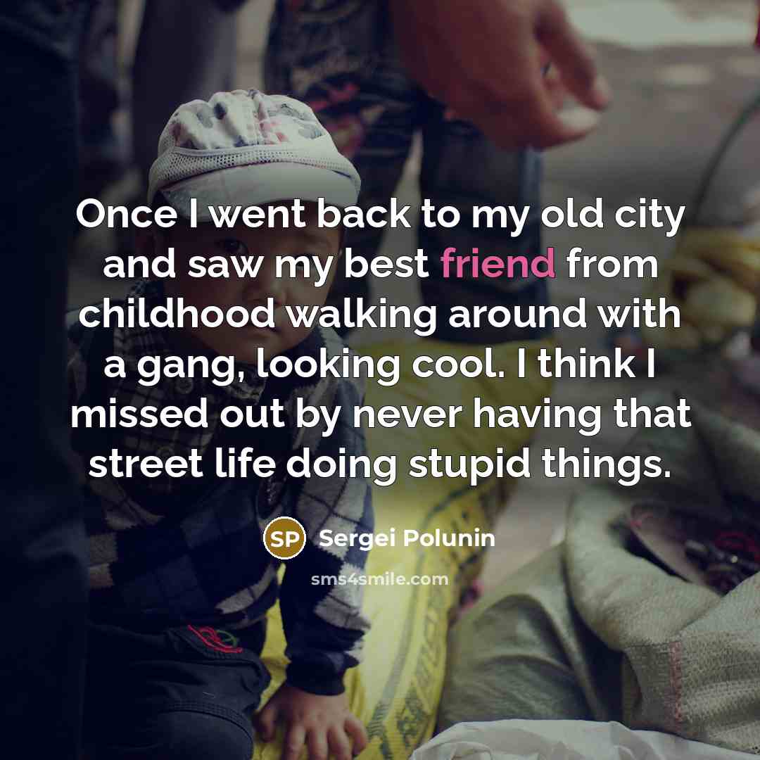 “Once I went back to my old city and saw…” quote by Sergei Polunin