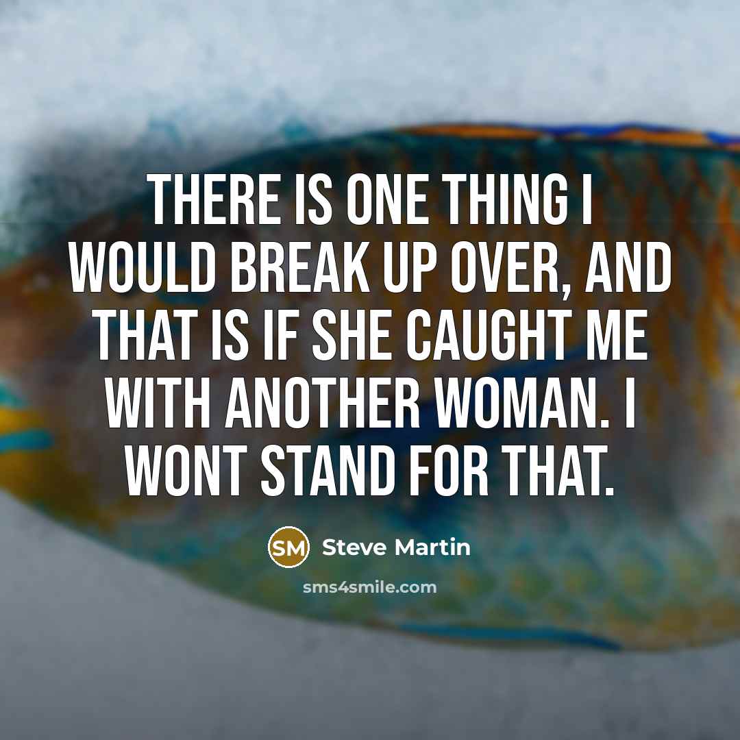 “There is one thing I would break up over, and…” quote by Steve Martin