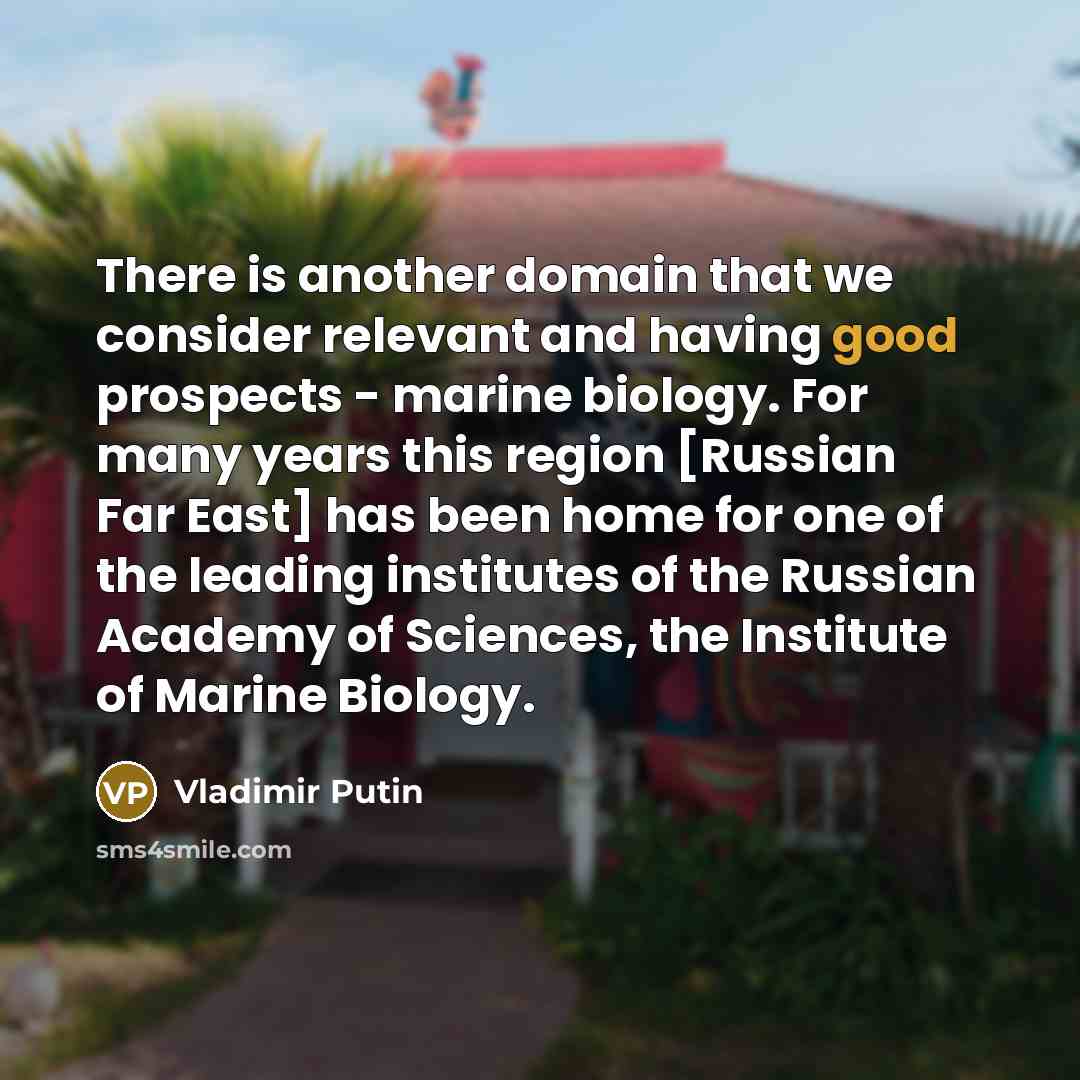 “There is another domain that we consider relevant and having…” quote by Vladimir Putin