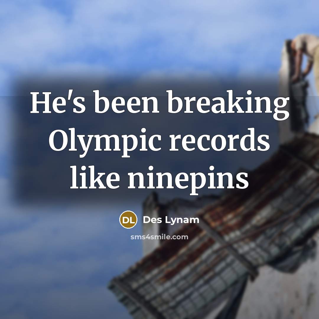 “He's been breaking Olympic records like ninepins…” quote by Des Lynam