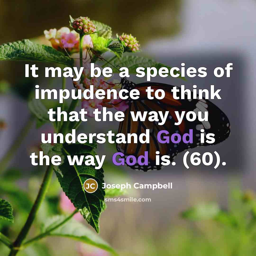 “It may be a species of impudence to think that…” quote by Joseph Campbell