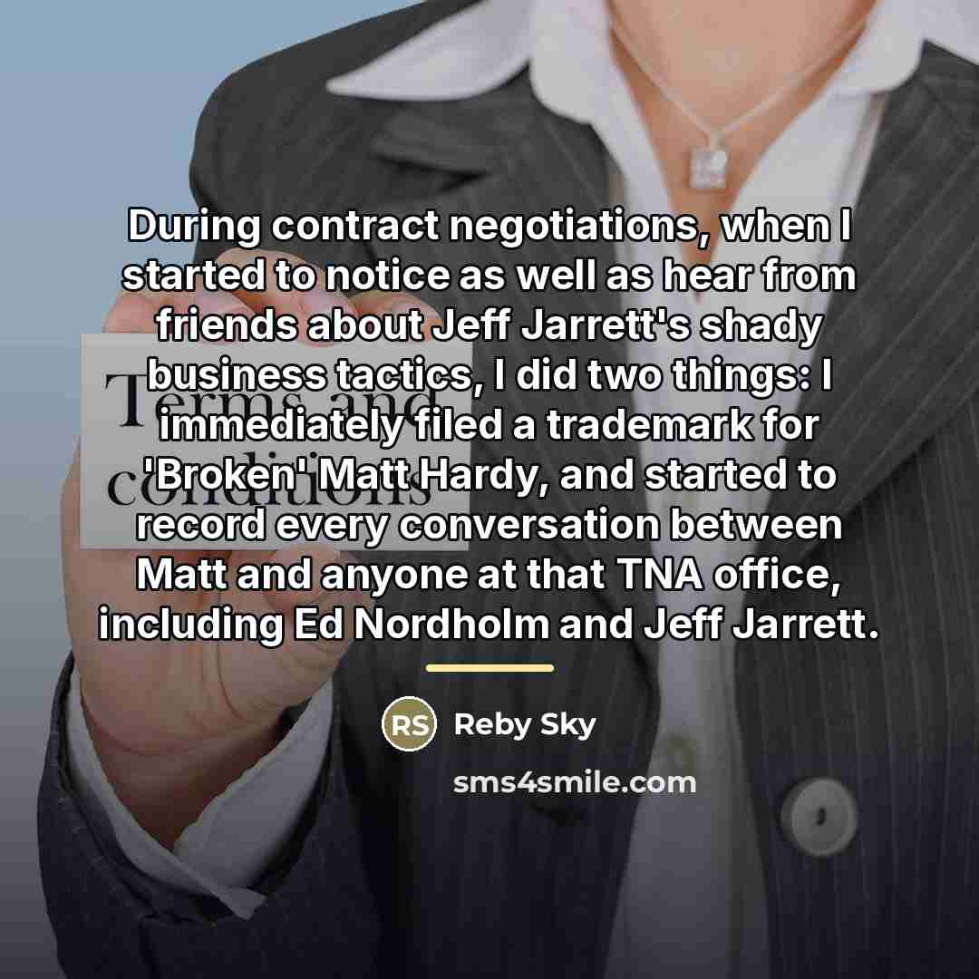 “During contract negotiations, when I started to notice as well…” quote by Reby Sky