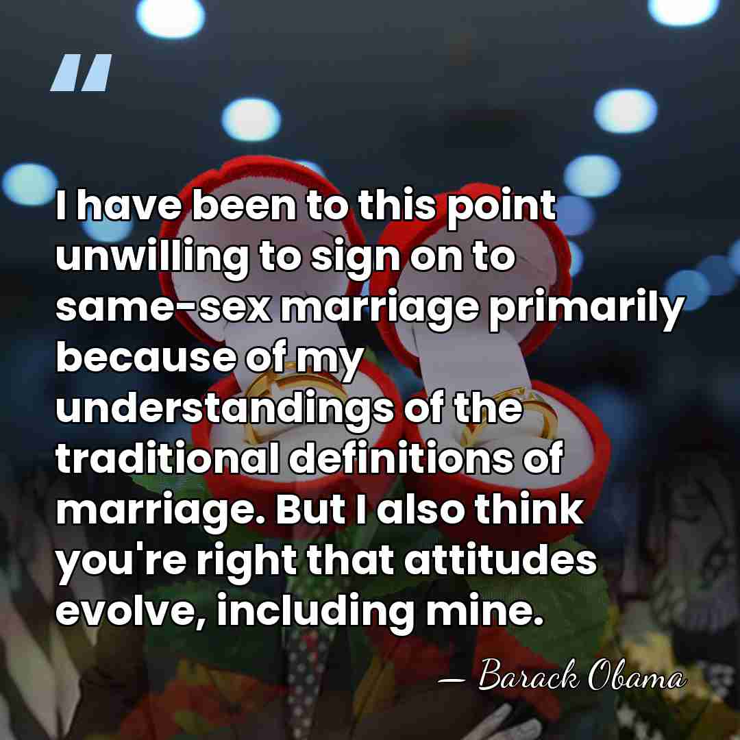 I have been to this point unwilling to sign on to same-sex&hellip; - Barack Obama