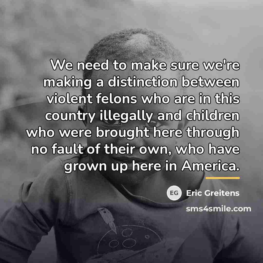 “We need to make sure we're making a distinction between…” quote by Eric Greitens